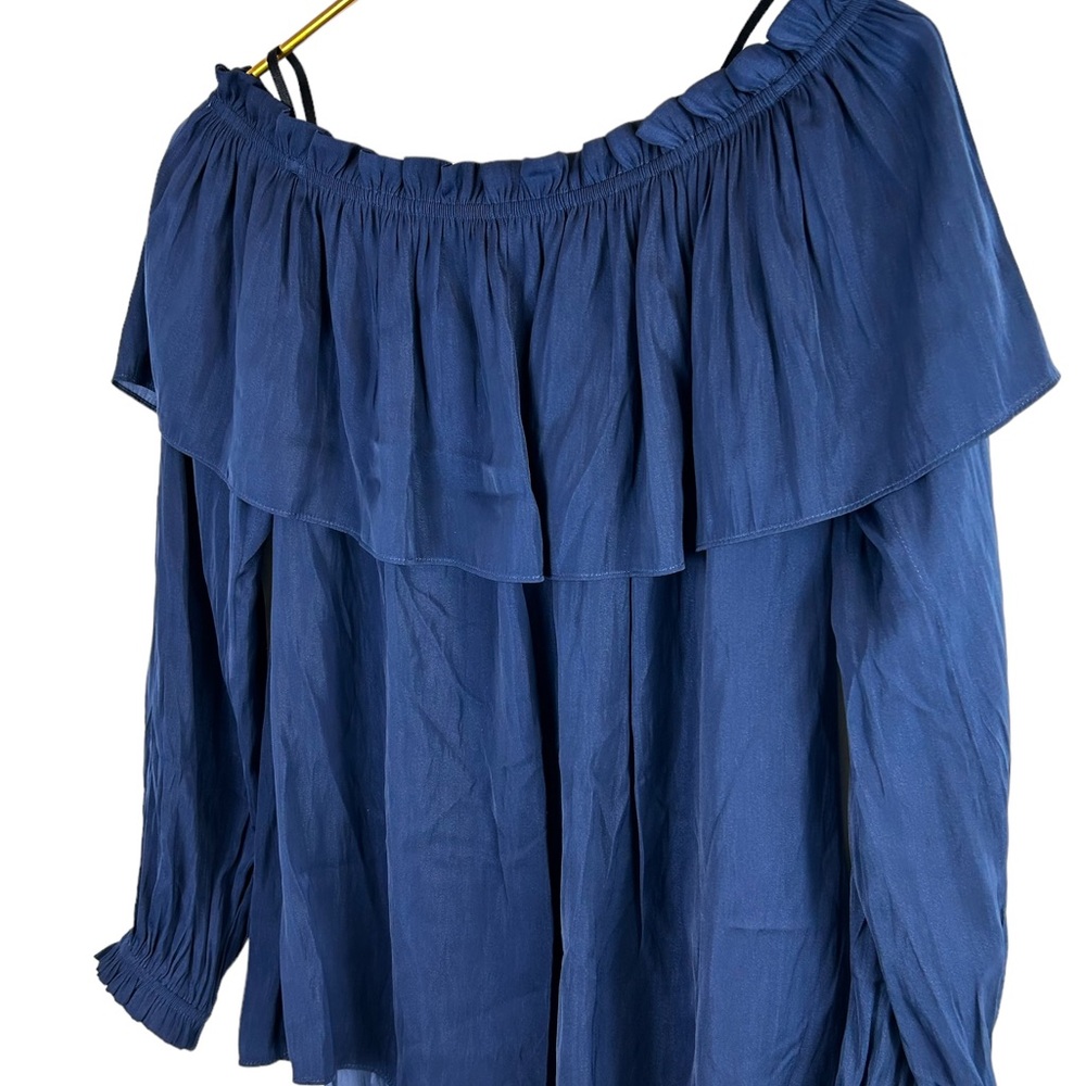 Lilly Pulitzer Dee Strapless Off Shoulder Navy | Color: Blue | Size: M - Picture 4 of 10